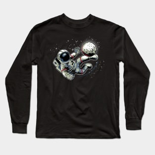 Astronaut football Kick Long Sleeve T-Shirt